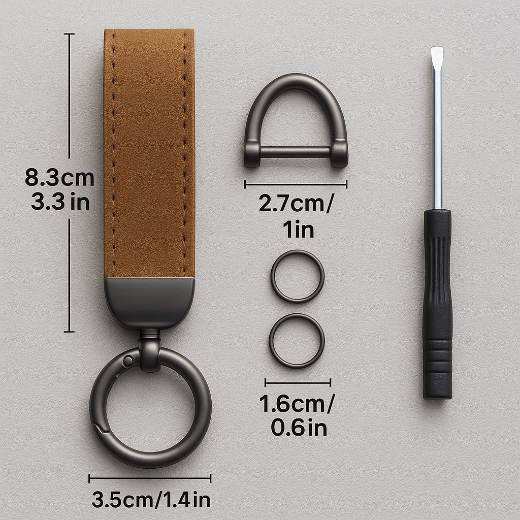 KEYRA Personalized Leather Keychain