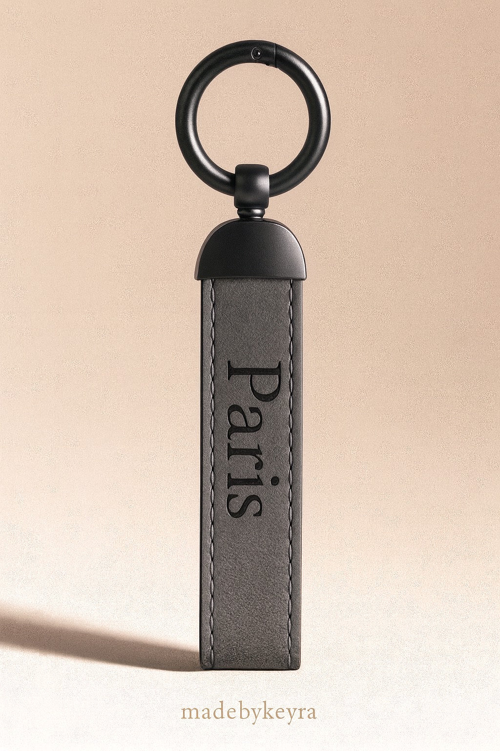 KEYRA Personalized Leather Keychain