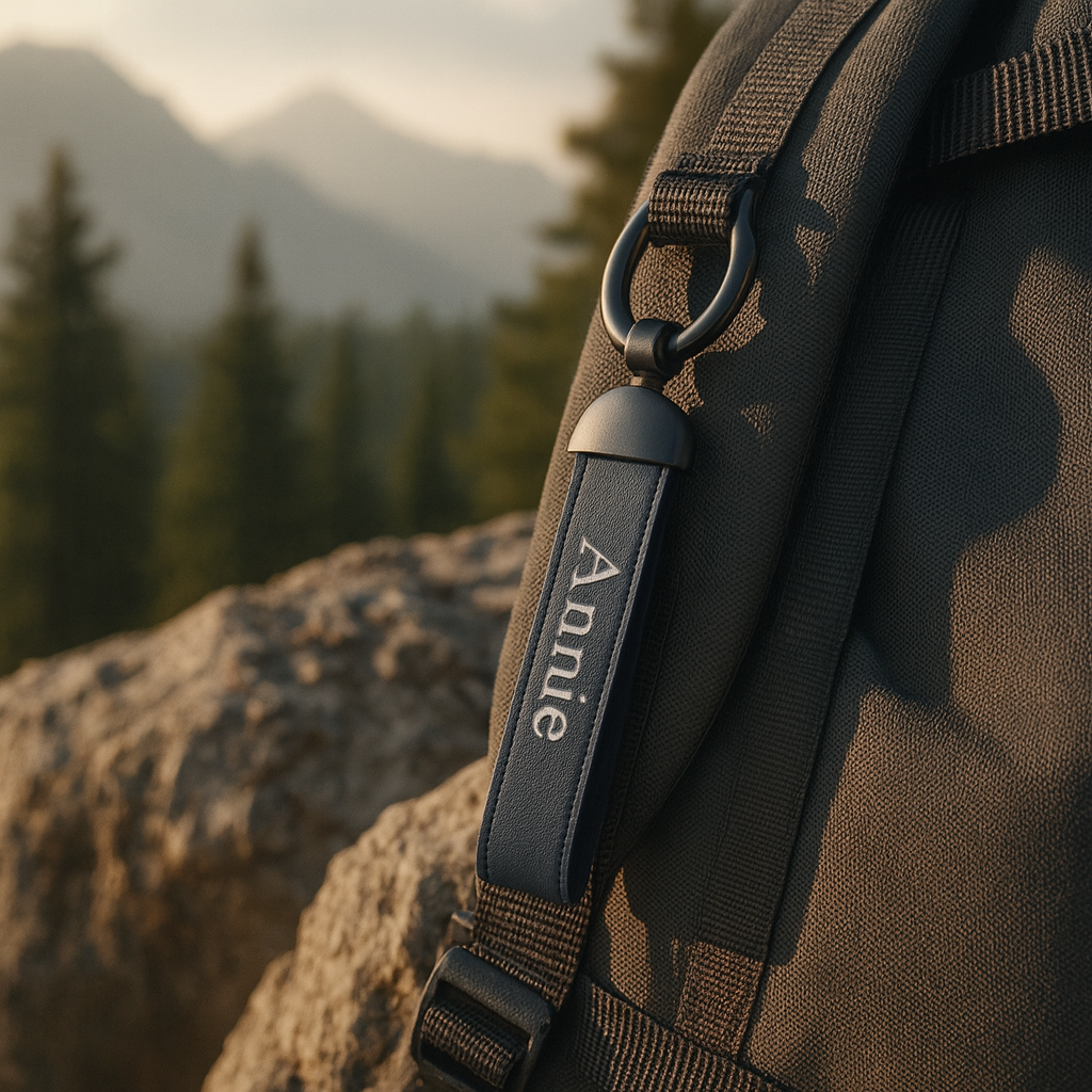 KEYRA Personalized Leather Keychain