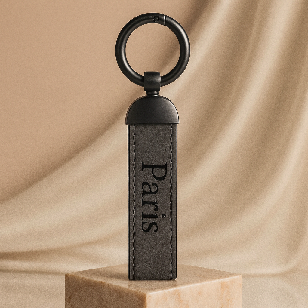 KEYRA Personalized Leather Keychain