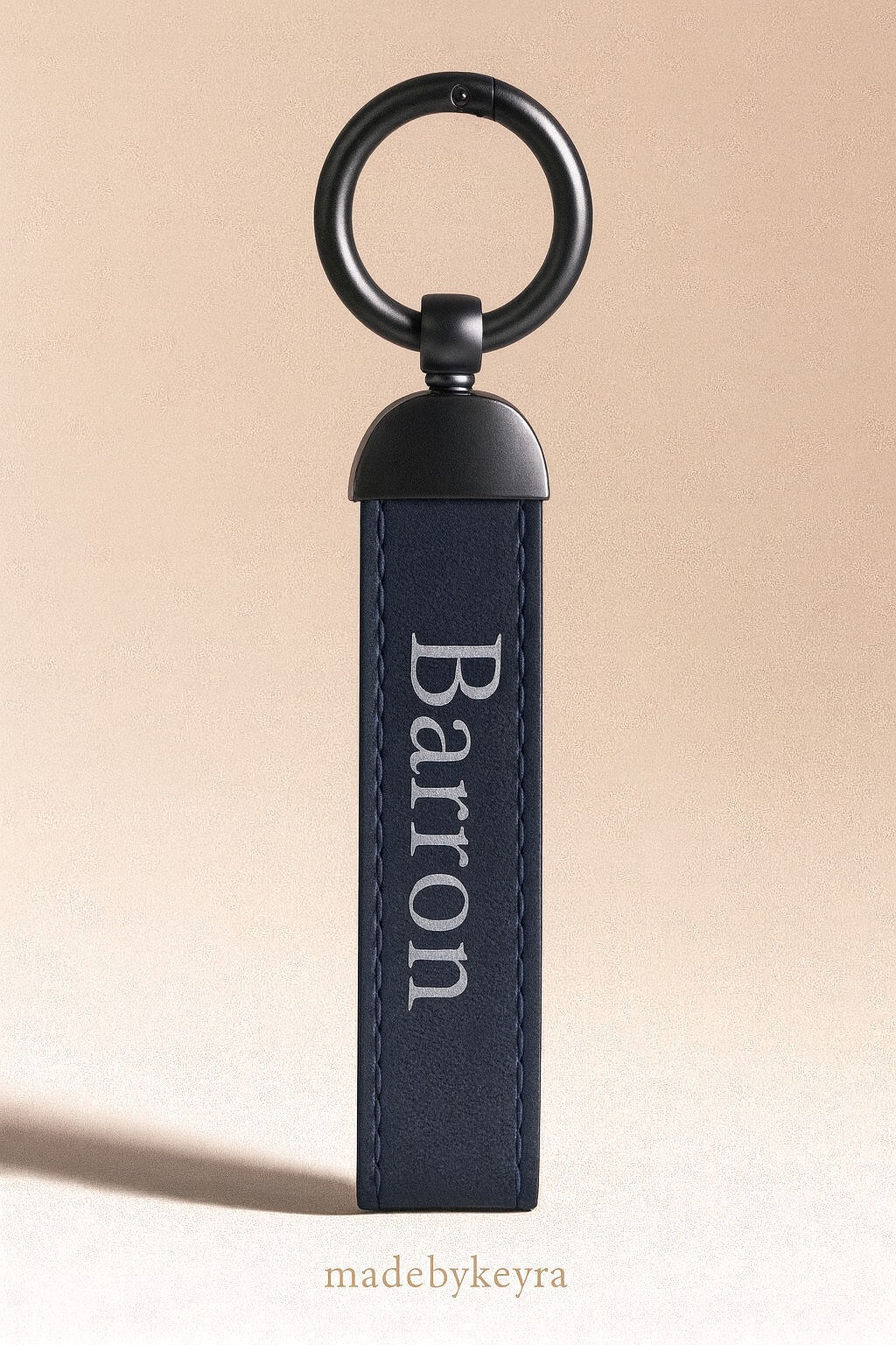 KEYRA Personalized Leather Keychain