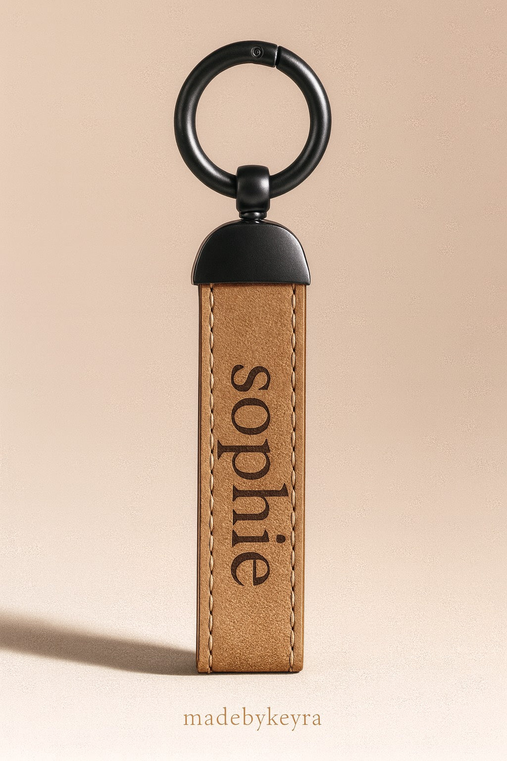 KEYRA Personalized Leather Keychain