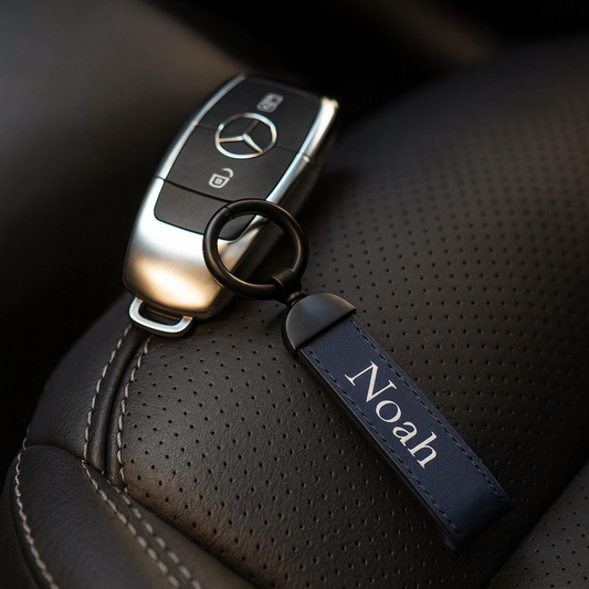 KEYRA Personalized Leather Keychain
