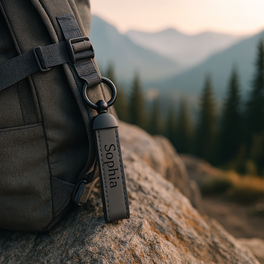 KEYRA Personalized Leather Keychain