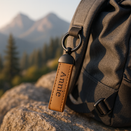 KEYRA Personalized Leather Keychain