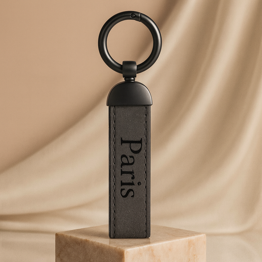 KEYRA Personalized Leather Keychain
