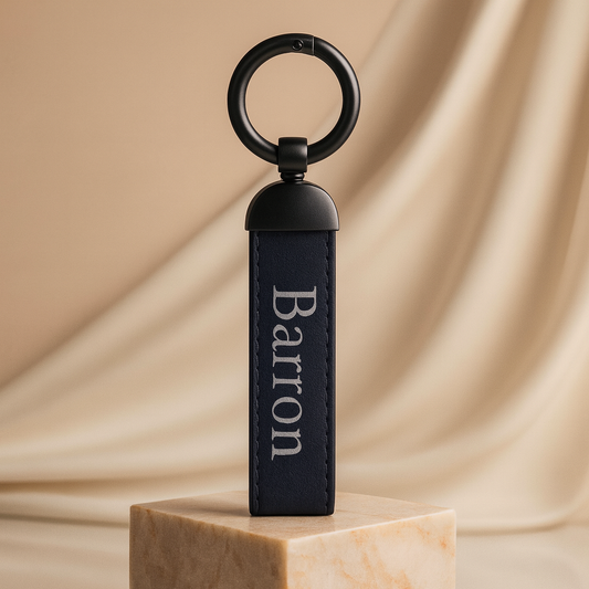 KEYRA Personalized Leather Keychain